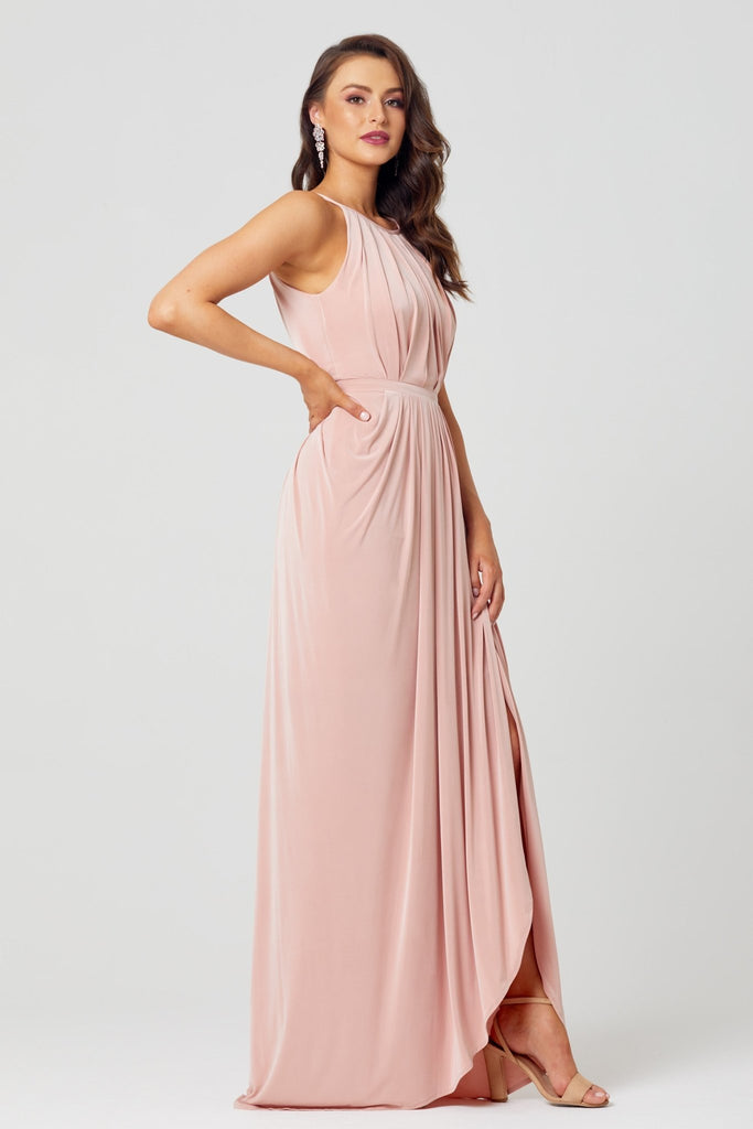 Sandra High Neck Bridesmaid Dress – TO76 Blush