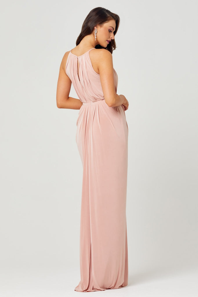 Sandra High Neck Bridesmaid Dress – TO76 Blush