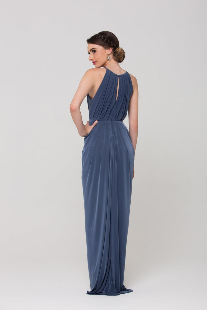 Sandra High Neck Bridesmaid Dress – TO76 Pine