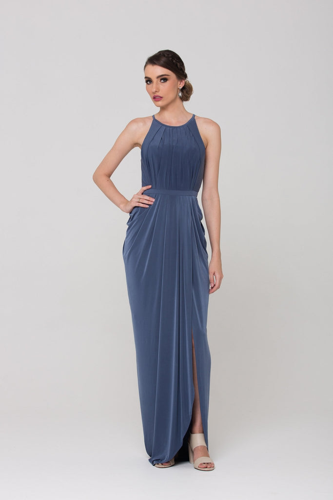 Sandra High Neck Bridesmaid Dress – TO76 Pine