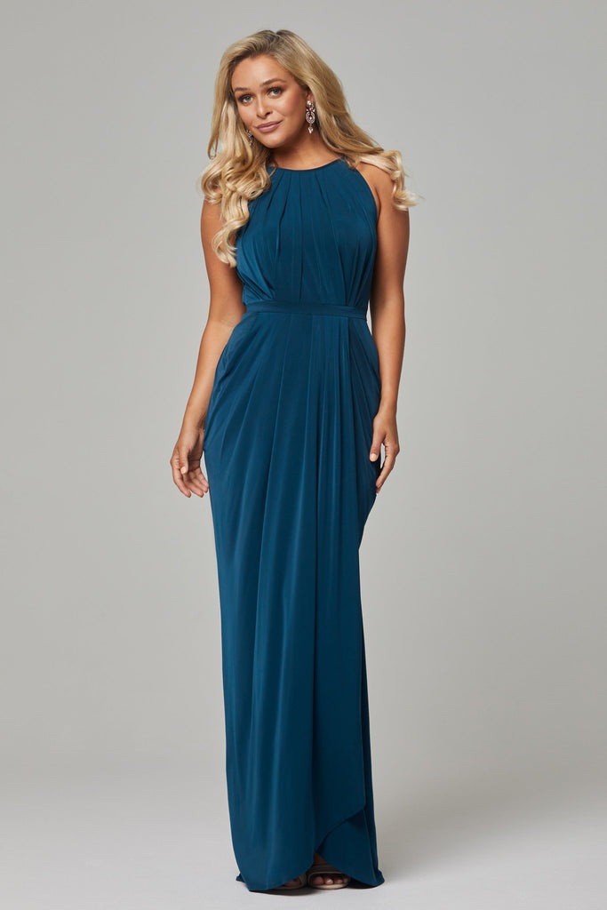 Sandra High Neck Bridesmaid Dress – TO76 Teal