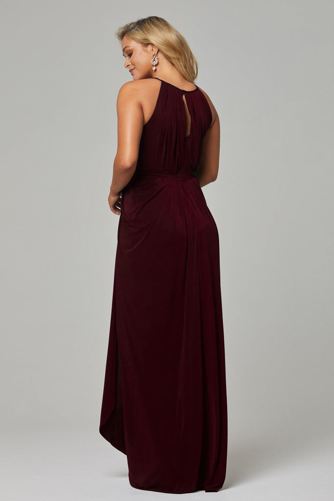 Sandra High Neck Bridesmaid Dress – TO76 Wine