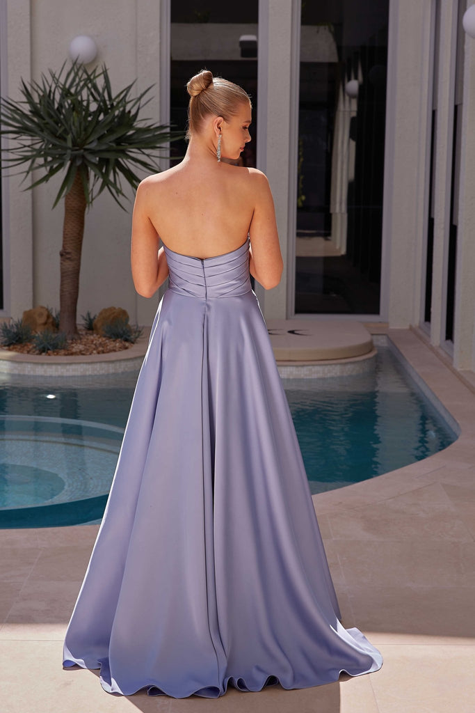 Seine A-line Satin Formal Dress by Tania Olsen Designs