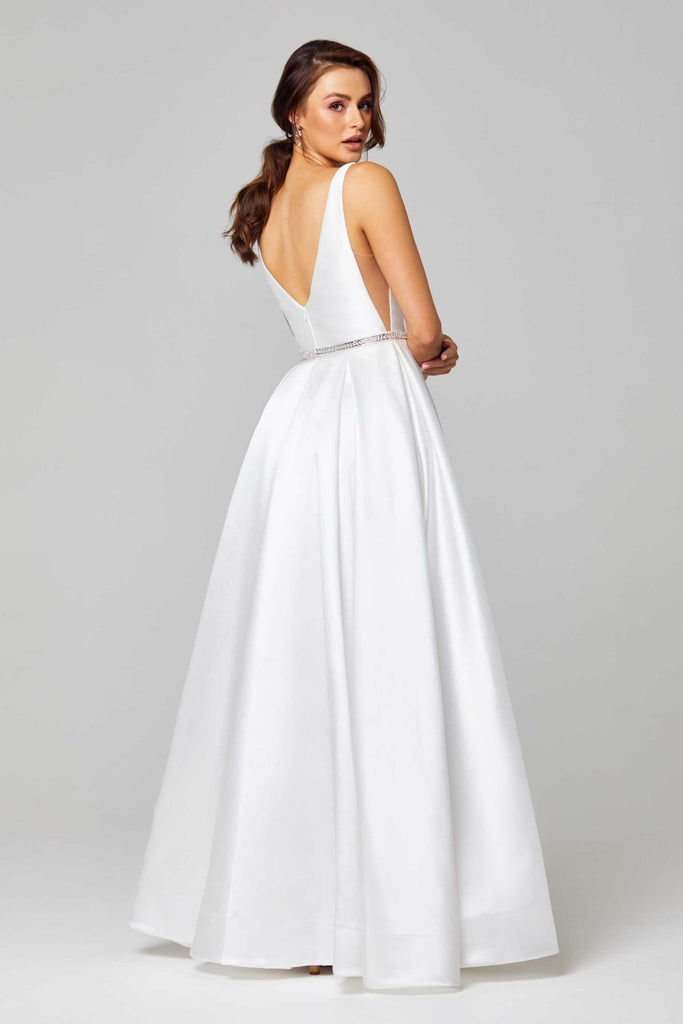 Shari High Neck Satin Wedding Dress – TC308