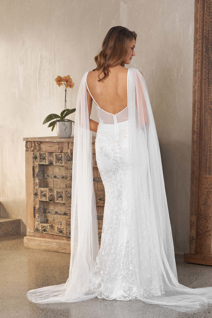 Shiloh Low Back Fitted Wedding Dress – TC250