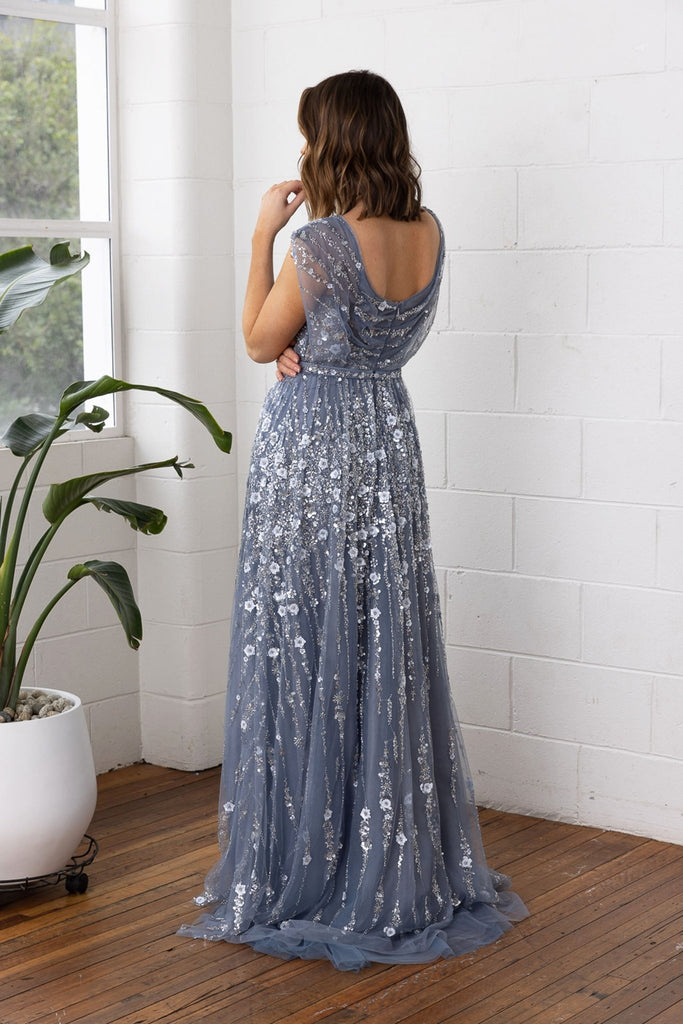 Solene Beaded Sequin Tulle Special Occasion Dress - MO9
