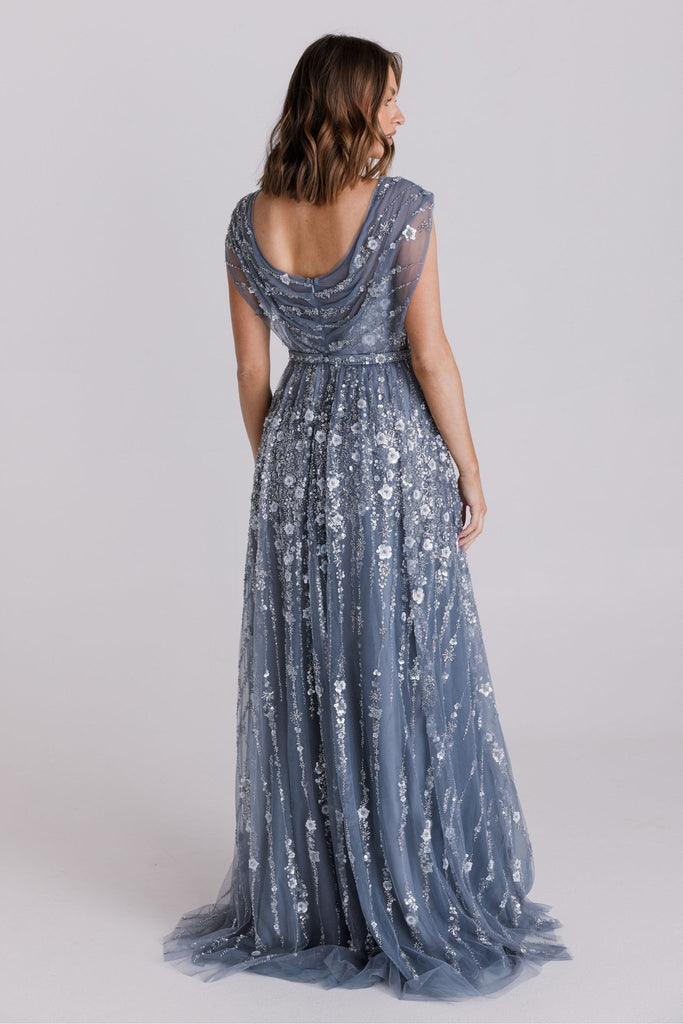 Solene Beaded Sequin Tulle Special Occasion Dress - MO9