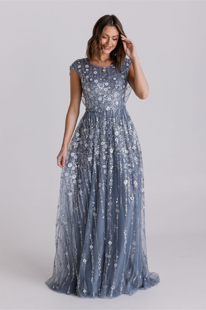 Solene Beaded Sequin Tulle Special Occasion Dress - MO9