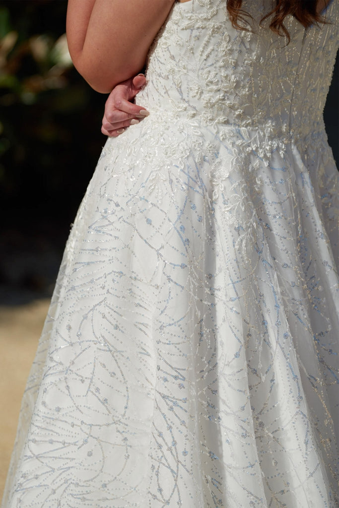 Stirling Embroidered Sequin Wedding Dress – TC349