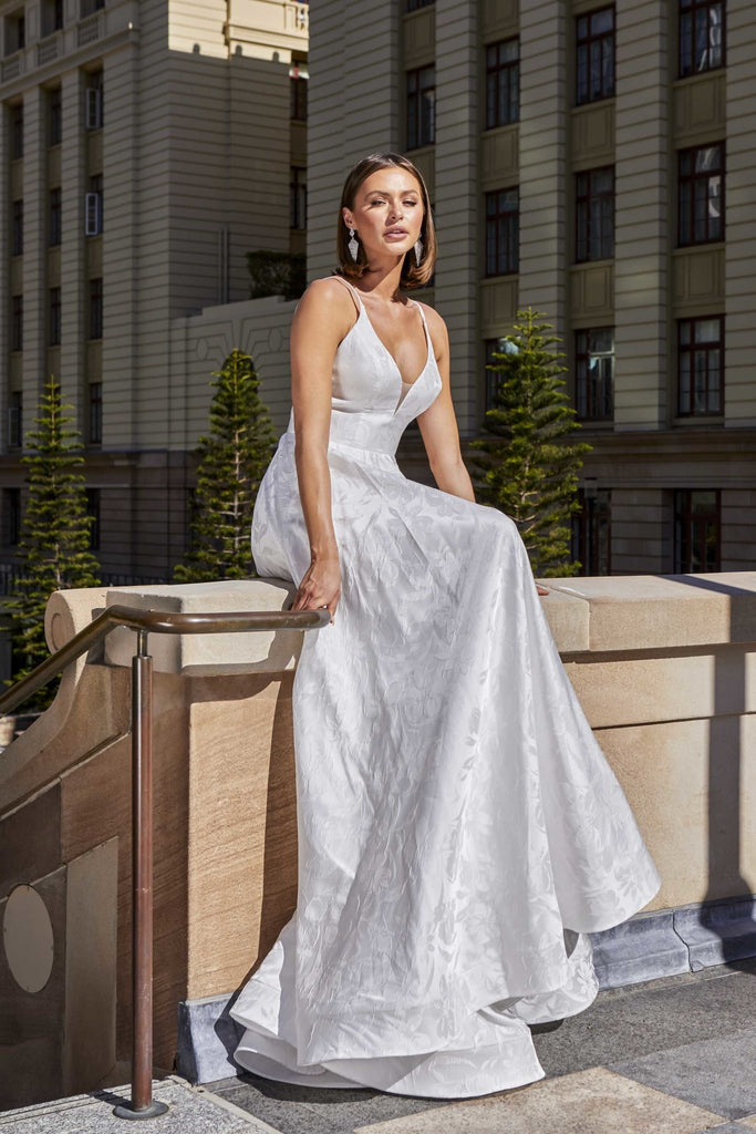 Summer Chapel Train Wedding Dress – TC385