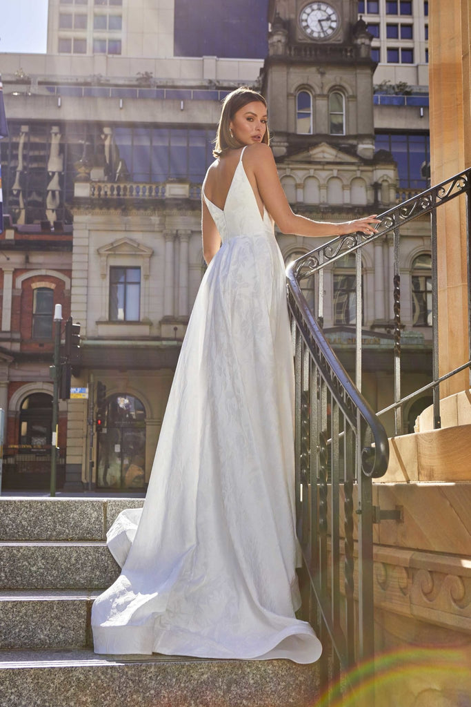 Summer Chapel Train Wedding Dress – TC385