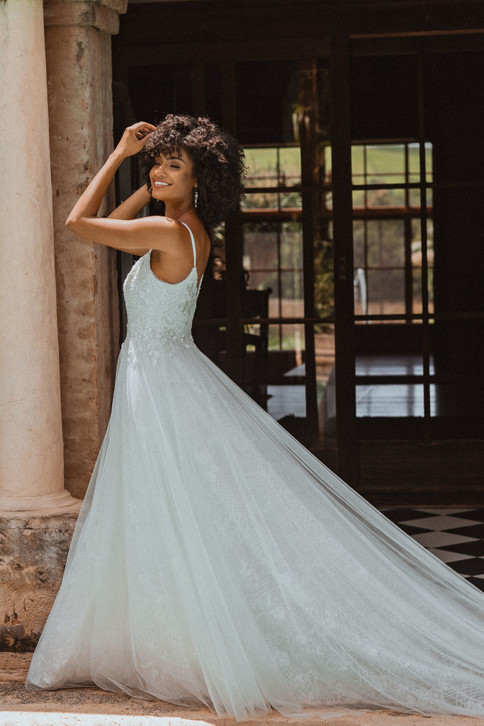 Swan Sequin A-Line Wedding Dress – TC332