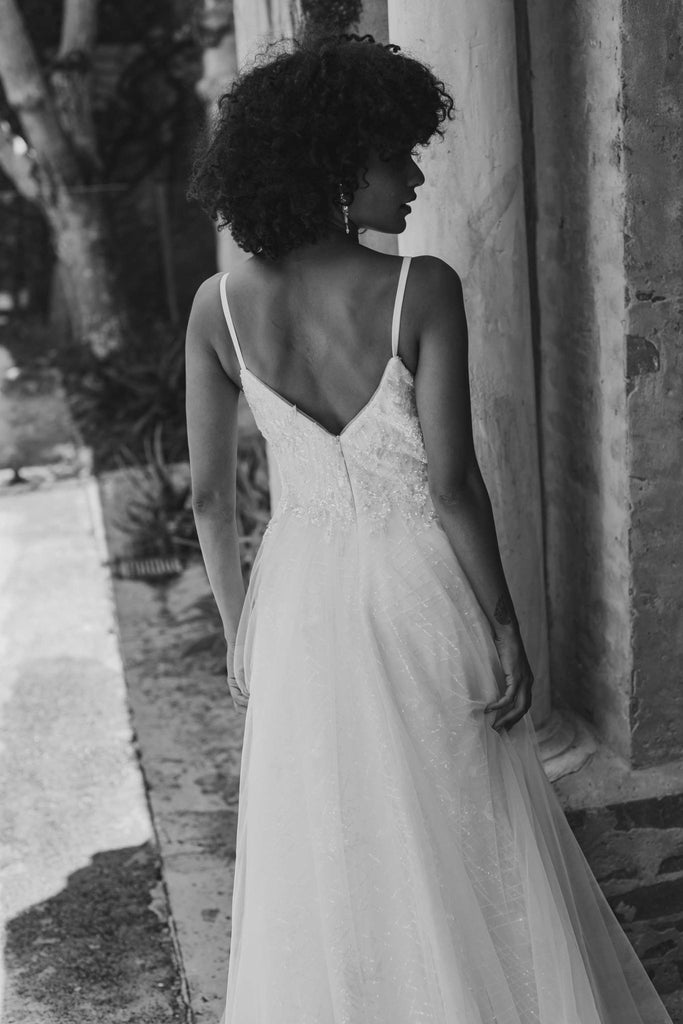 Swan Sequin A-Line Wedding Dress – TC332