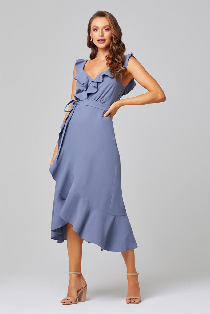 Thea Self-Tie Midi Bridesmaid Dress – TO850