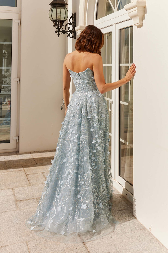 Tillie Detachable Flutter Sleeve Prom Dress - PO997