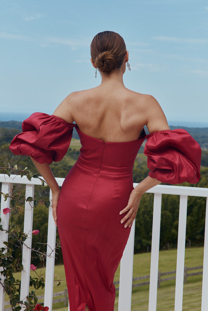 Vivienne Puff Sleeve Evening Dress – PO2303 by Tania Olsen Designs