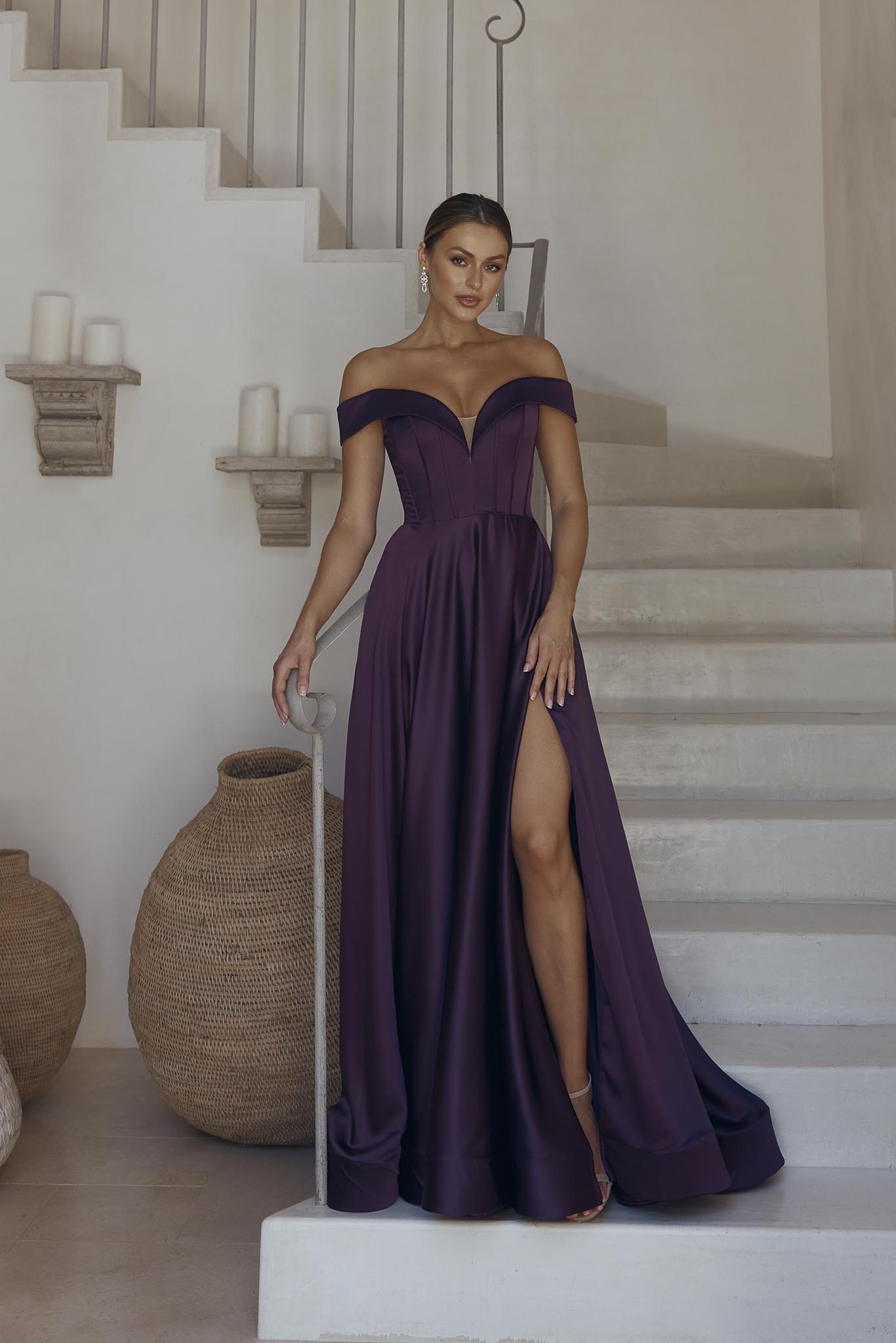 Willa Satin Off-shoulder Corset Formal Dress – PO2311 – Sentani