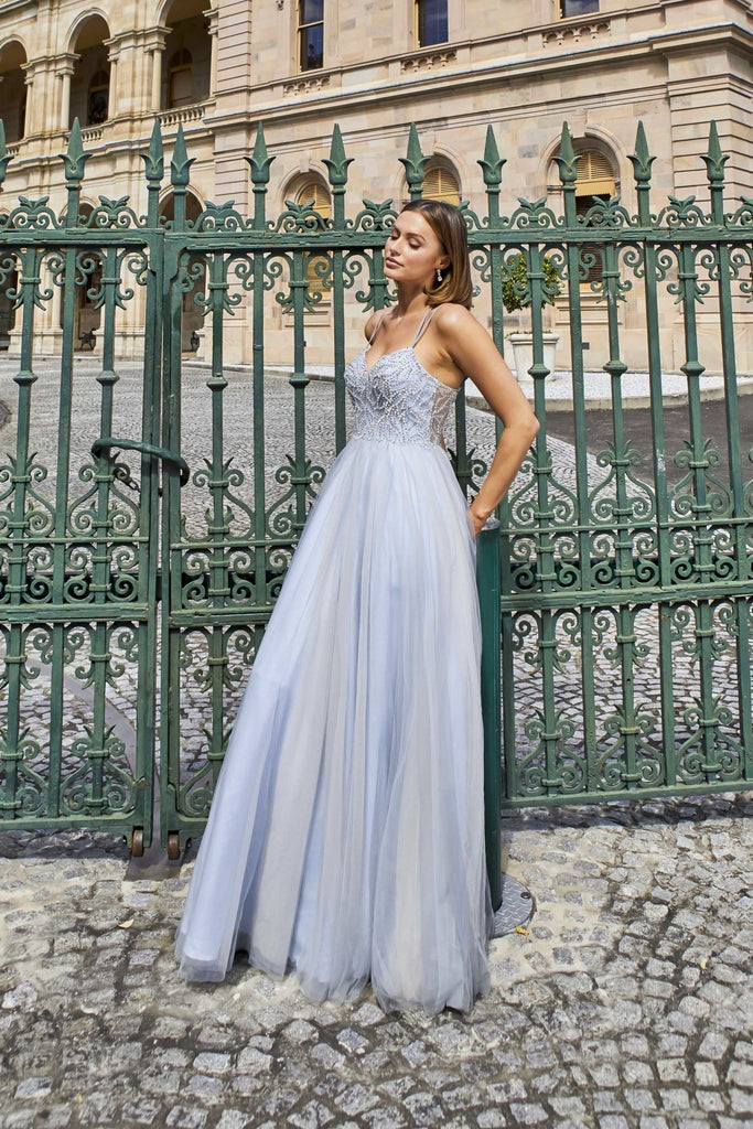 Yasmin Crystal Bodice Formal Dress – PO942