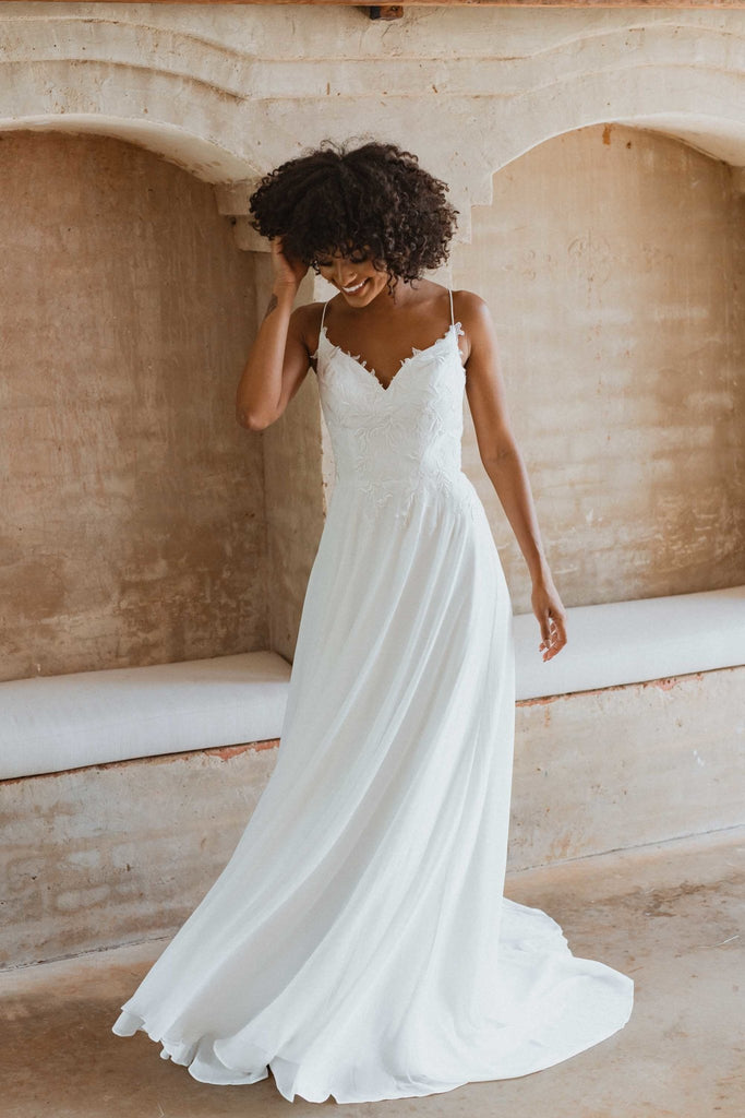 Yuggera Lace Up Back Wedding Dress – TC370