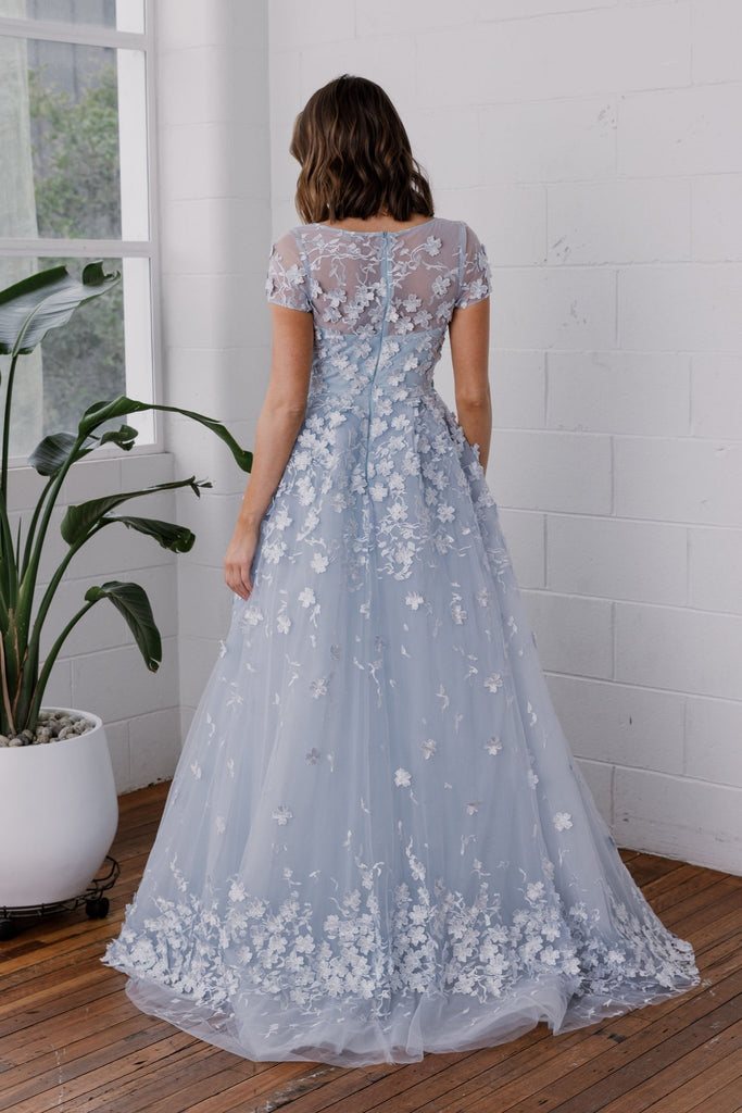 Yvonne A-Line Floral Lace Special Occasion Gown - MO13