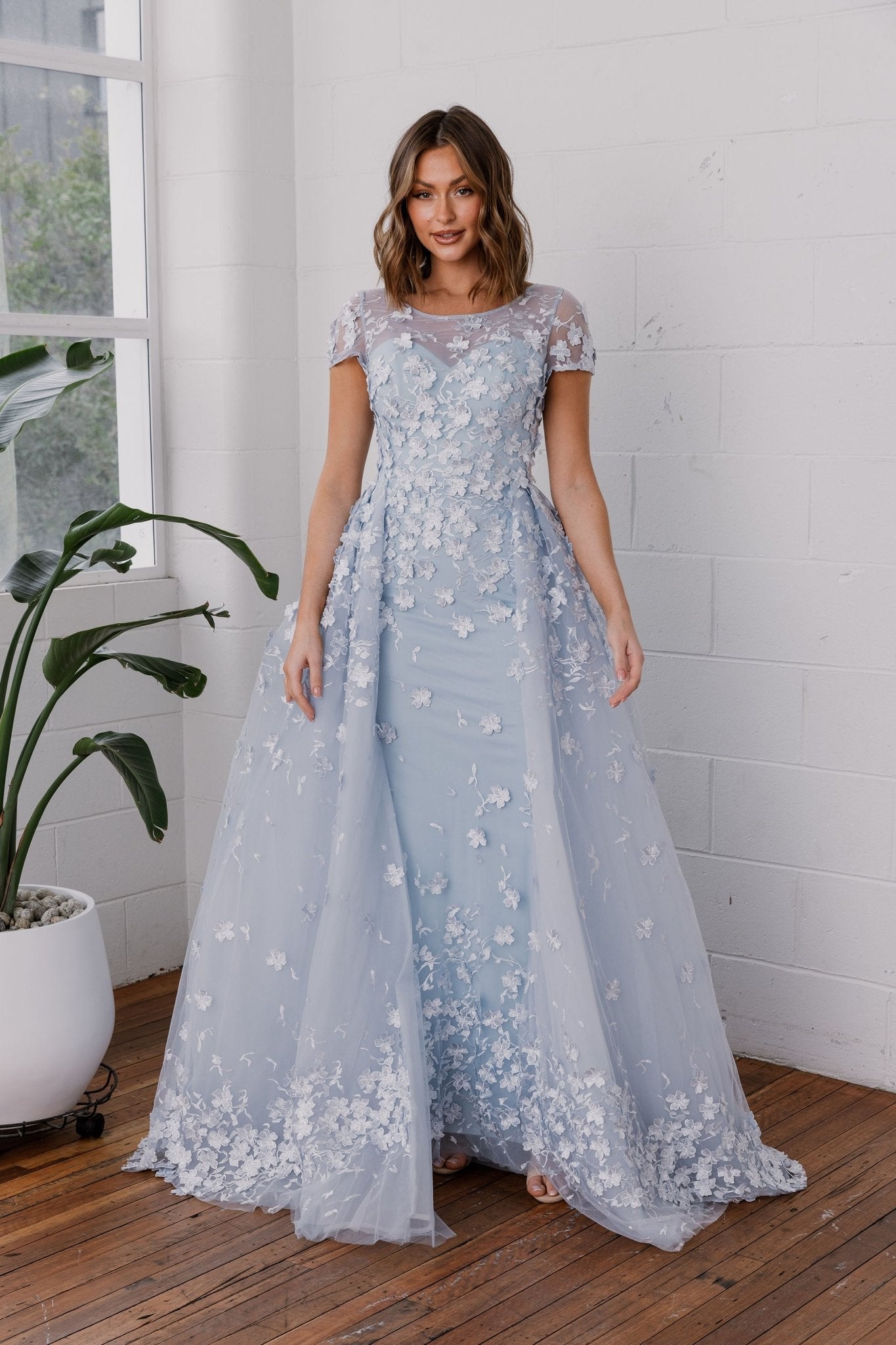 Sleeveless Square-Neck Princess Line Floral Gown with Pockets | Floral  bridesmaid dresses, Bridesmaid dresses online, Bridesmaid dresses