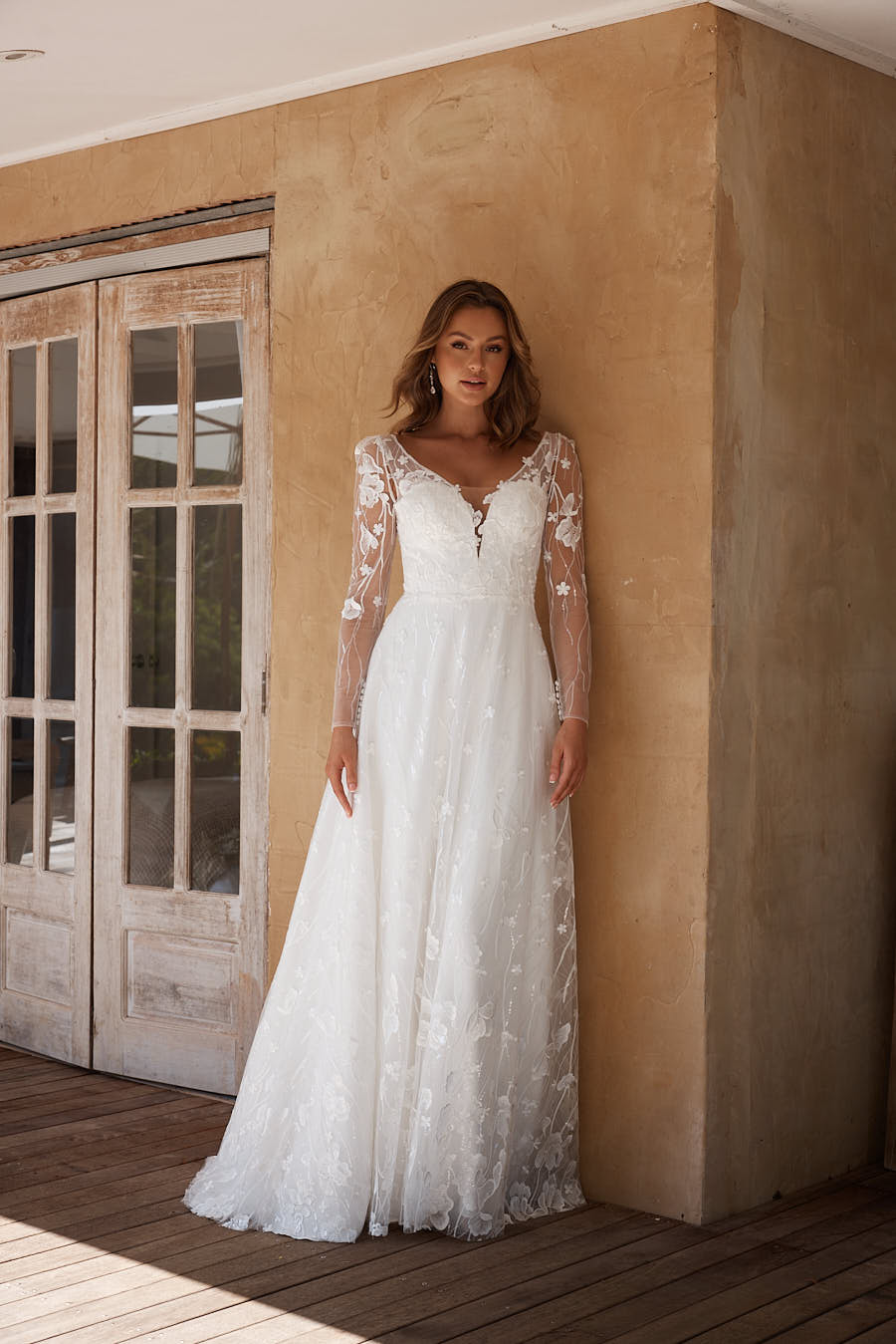 Zaria Embroidered Lace Wedding Dress – TC2334 – Sentani Boutique