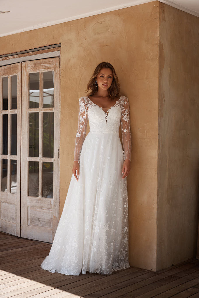 Zaria Embroidered Lace Wedding Dress – TC2334 by Tania Olsen Designs