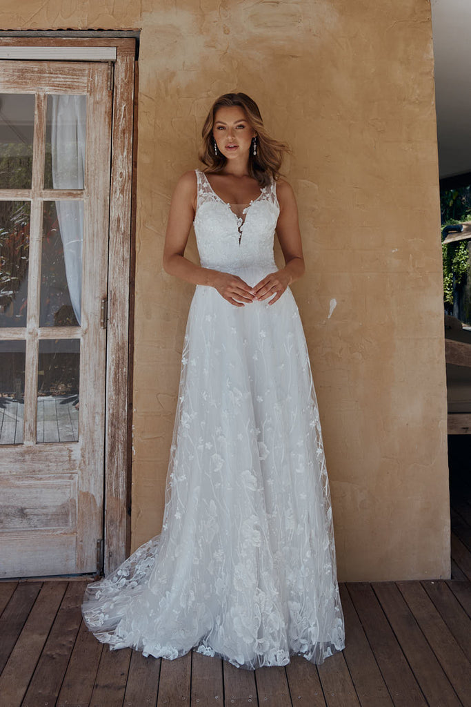 Zaria Embroidered Lace Wedding Dress – TC2334 by Tania Olsen Designs